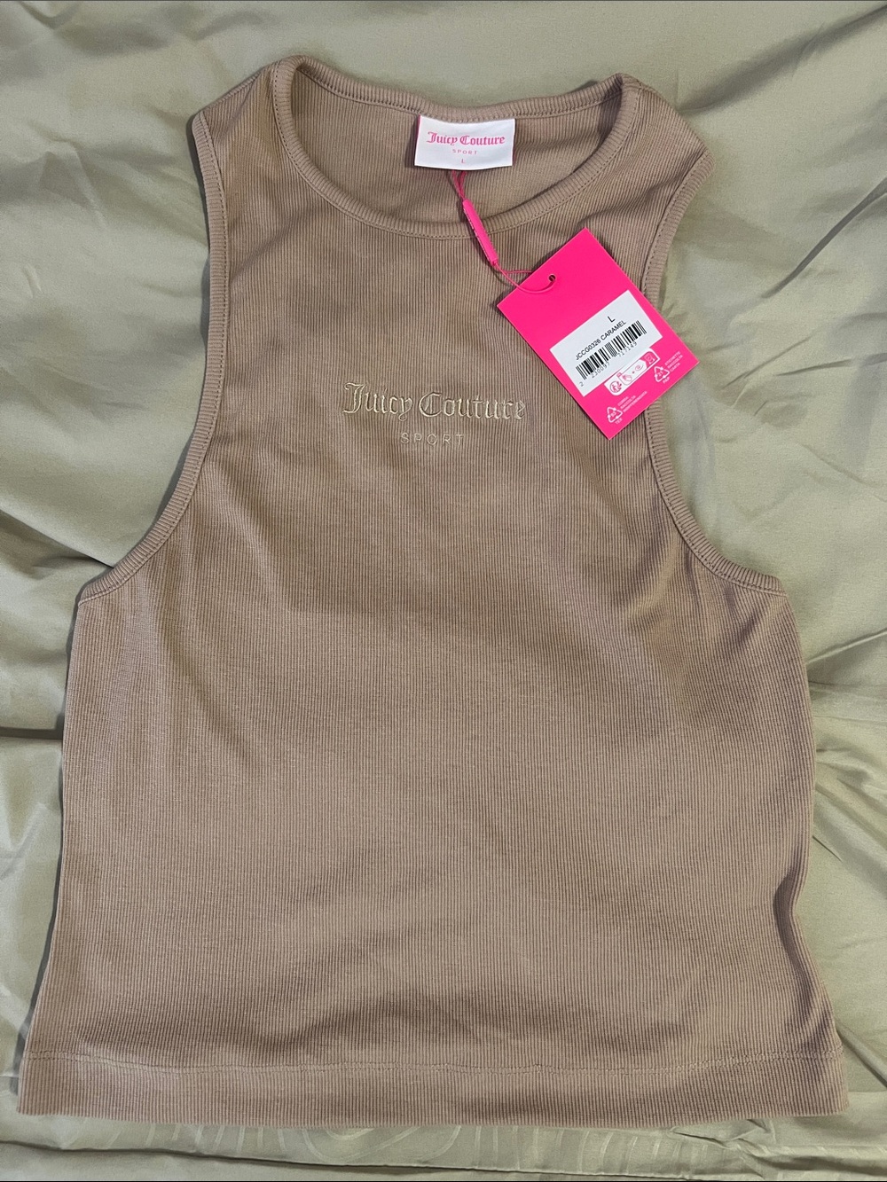 Juicy Couture Women's Ribbed Tank Top in Caramel